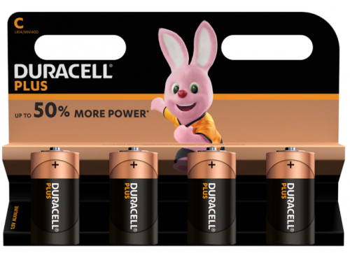 DURACELL PLUS POWER - C PACK OF 4